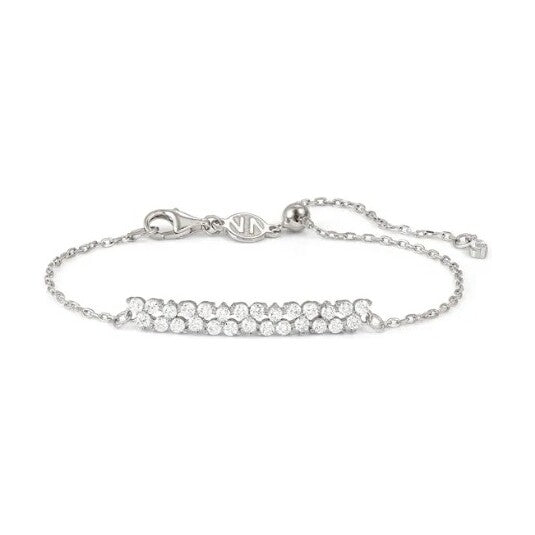 Life Bouquet bar bracelet with CZ
