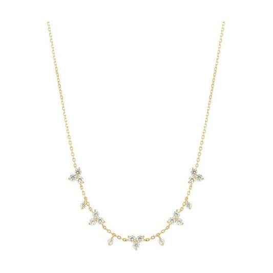 Life Bouquet necklace with white stones
