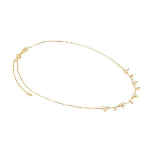 Life Bouquet necklace with white stones