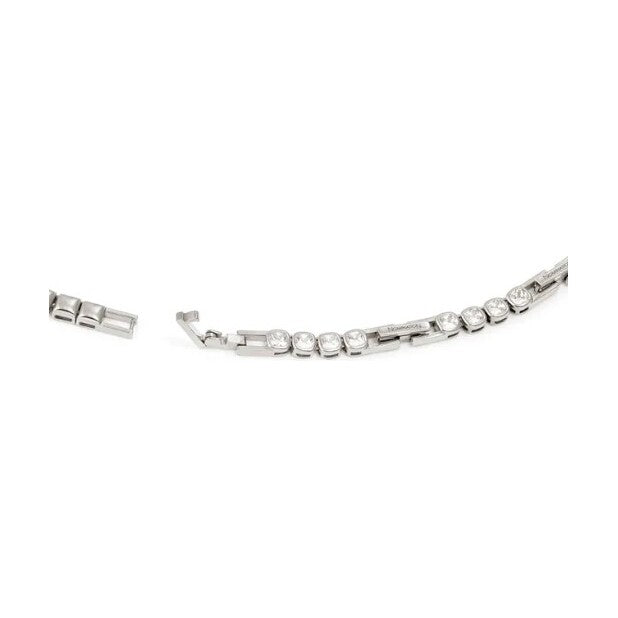Enigmatic Shine necklace, silver and Cubic Zirconia