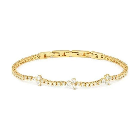 Nomination Life Bouquet CZ Tennis Bracelet, Sterling Silver Gold Plated
