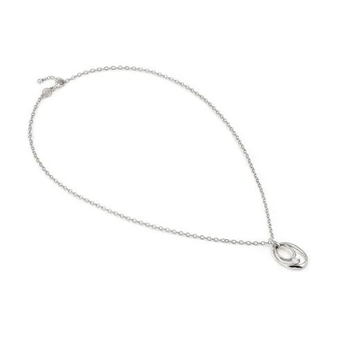 My Rebel Art necklace, small Oval, white stone