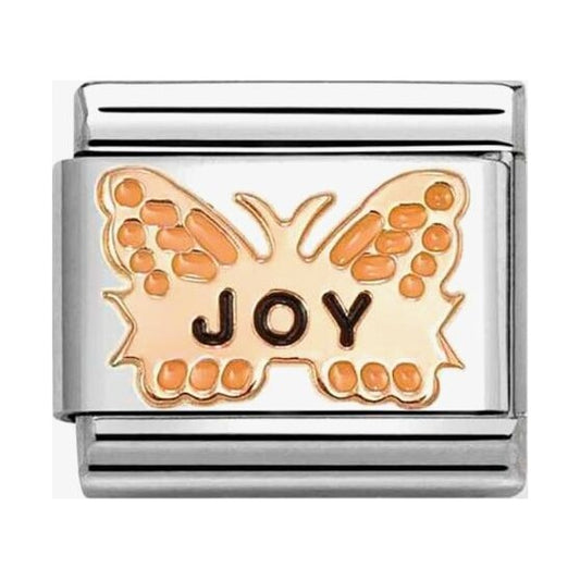 Classic Rose Gold 'Joy' Orange Butterfly Charm