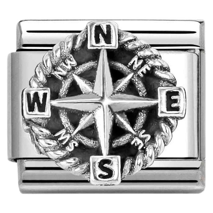 Classic Silver Compass Charm