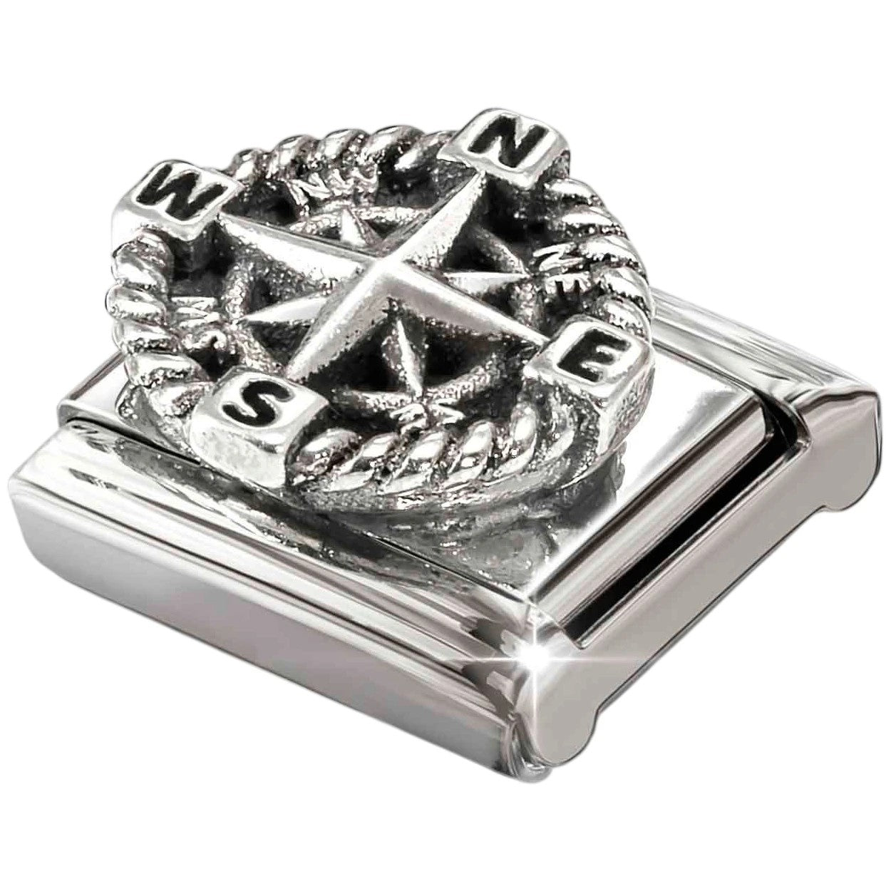 Classic Silver Compass Charm