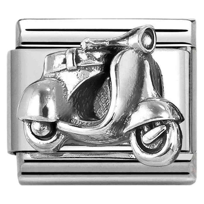 Classic Silver Scooter Charm