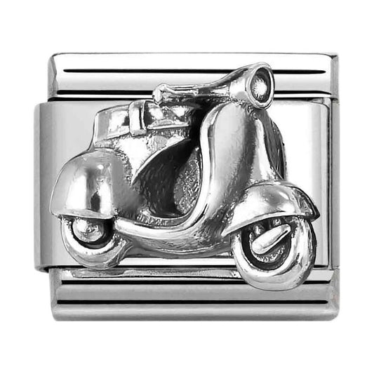 Classic Silver Scooter Charm