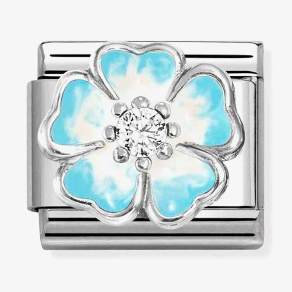 Classic SIMBOLS Blue Flower Fade Charm