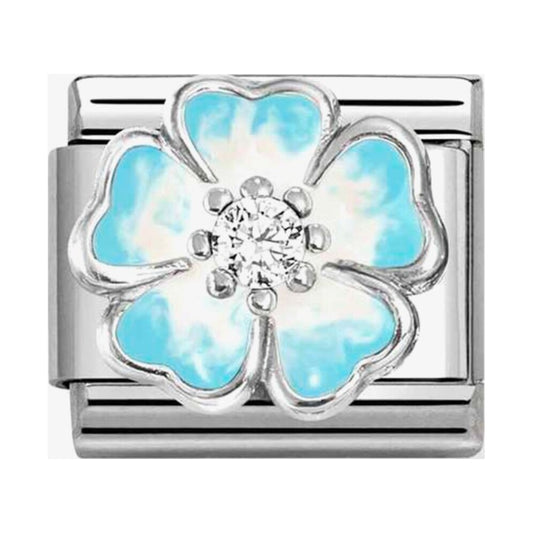 Classic SIMBOLS Blue Flower Fade Charm