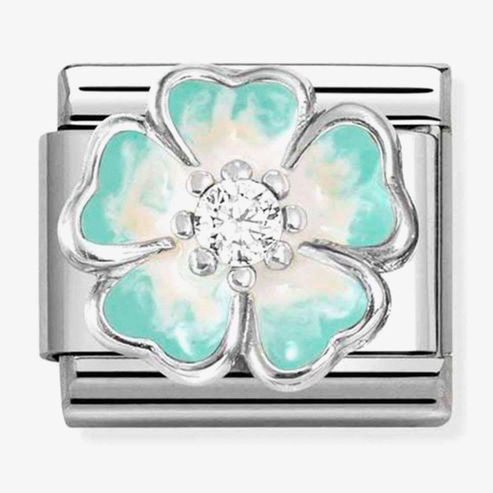 Classic SIMBOLS Green Flower Fade Charm