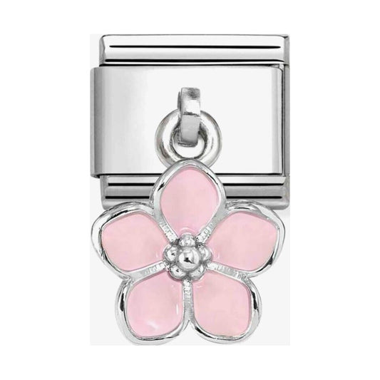 Classic Pink Flower Drop Charm