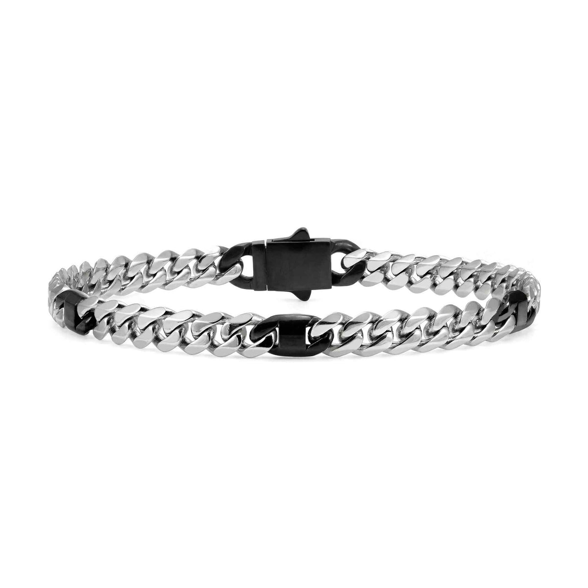 Stainless steel and Black