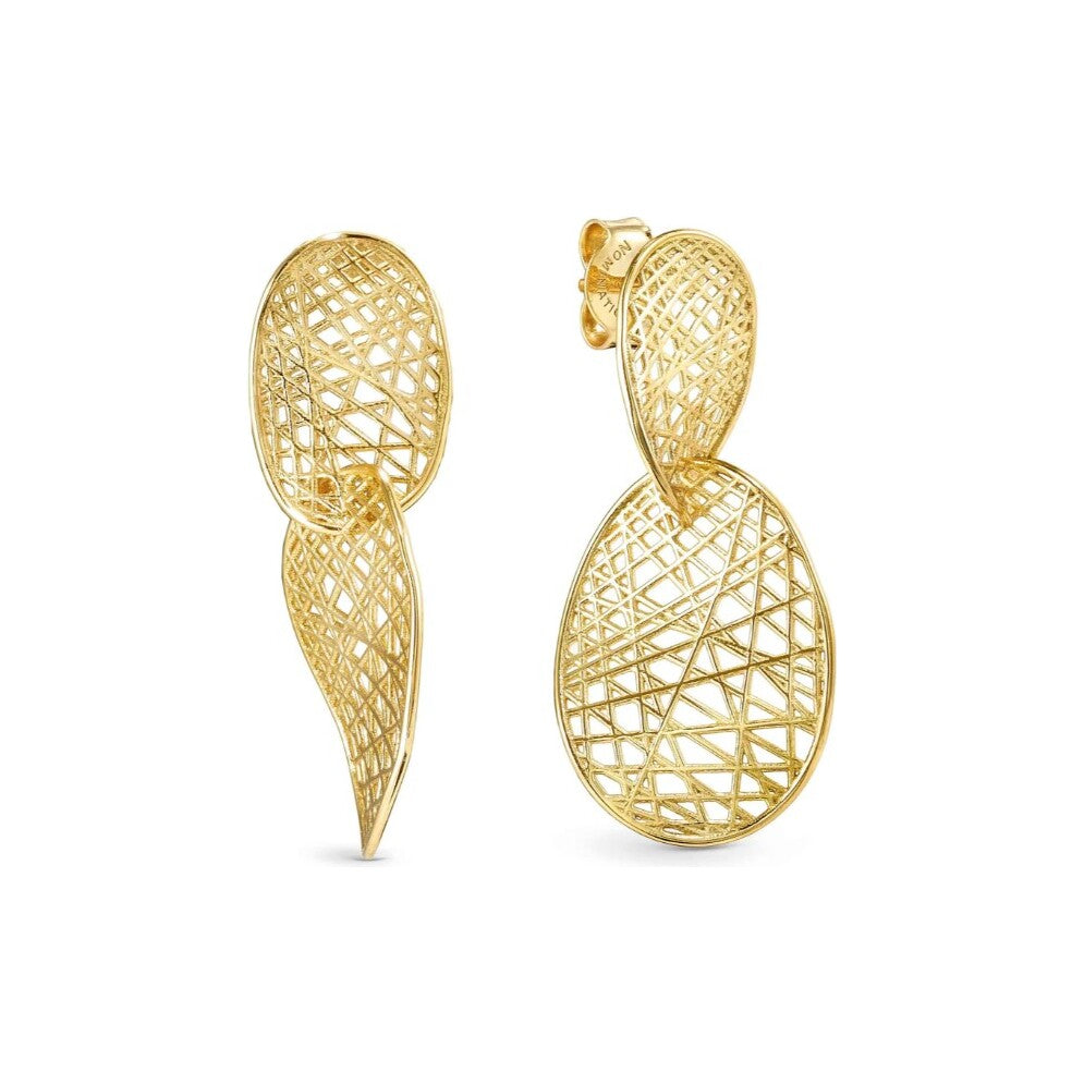 Leaf of Light double Oval earrings