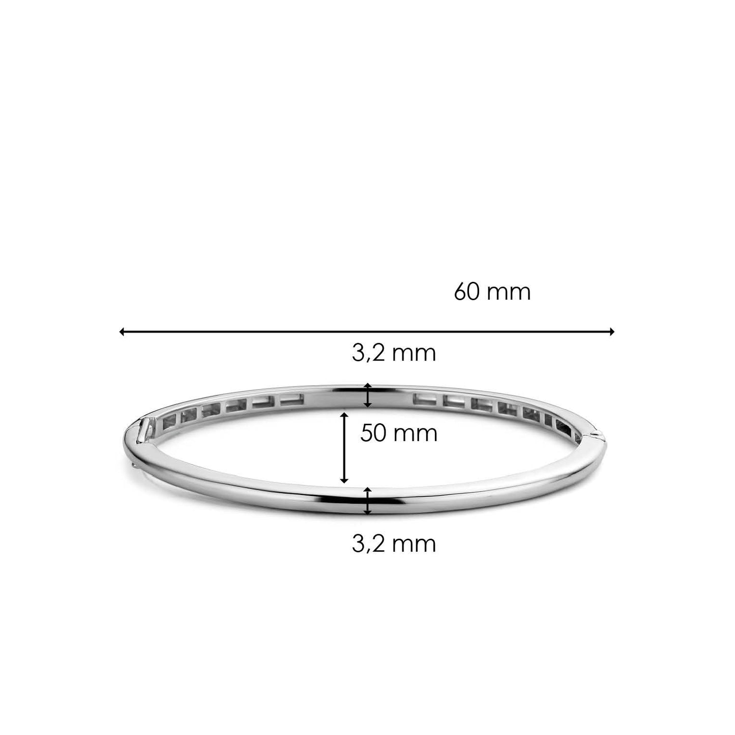Classic Bangle Silver, medium.