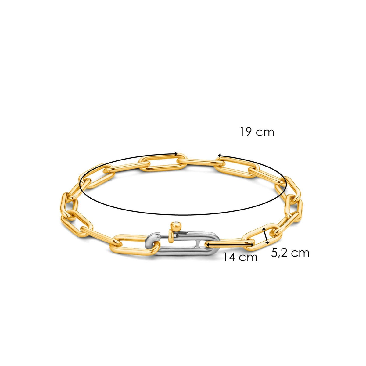 Closed Forever Chain Bracelet, medium.