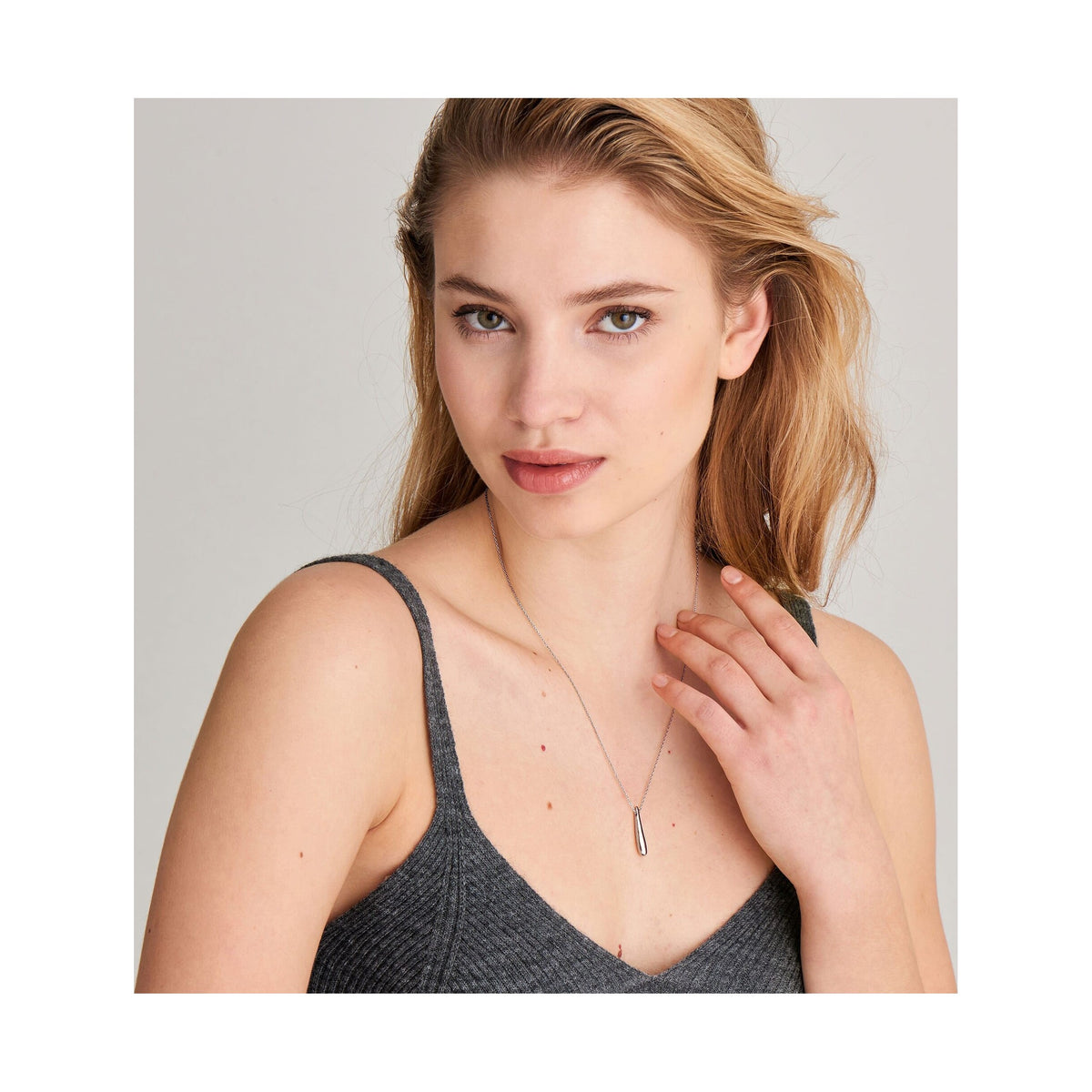 Ania Haie Luxe Drop Necklace – Silver