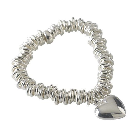 Silver Candy Elastic Bracelet 7.5"/19cm