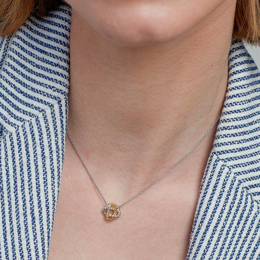 Kit Heath Sterling Silver Marina Rope Knot Golden Necklace - Golden Necklace necklace silver gold plated bring