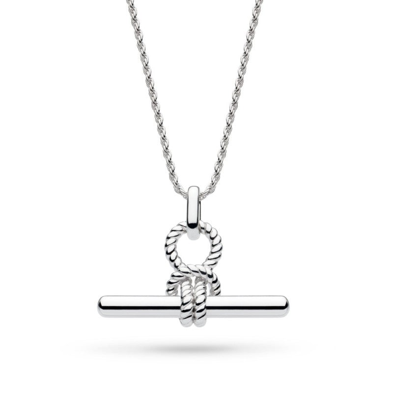 Kit Heath Sterling Silver Marina Rope Knot T-Bar Grande Necklace - Necklace silver, silver