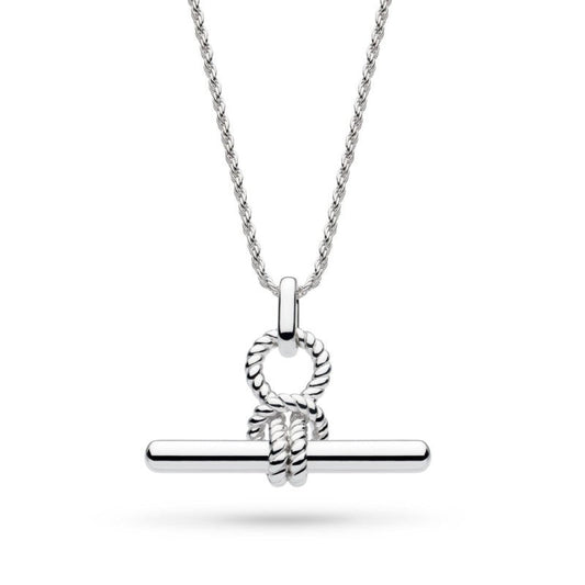 Kit Heath Sterling Silver Marina Rope Knot T-Bar Grande Necklace - Necklace silver, silver