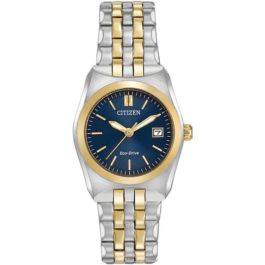 Citizen Ladies Corso Blue Dial Two Tone Watch