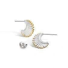 Essence Radiance Golden Small Fan Stud Earrings