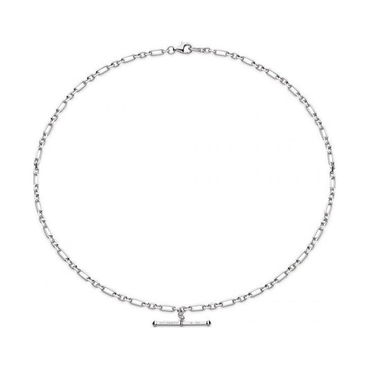 Revival Figaro Chain Link T-bar Style Necklace