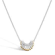 Essence Radiance Golden Small Fan Necklace