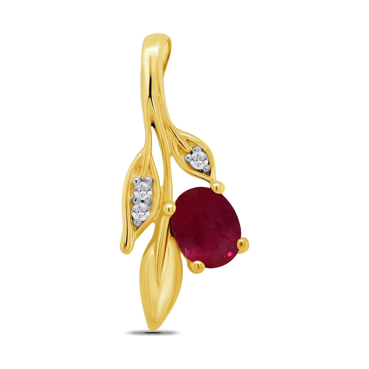 9ct Ruby & Diamond Pendant