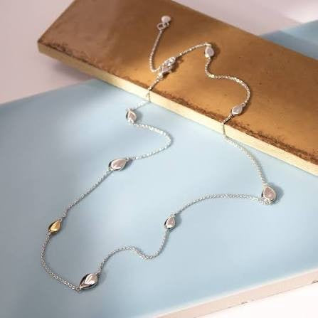 Coast Pebble Golden Station Necklace