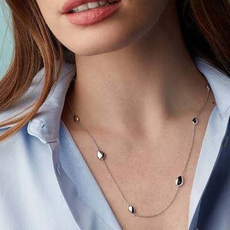 Coast Pebble Golden Station Necklace