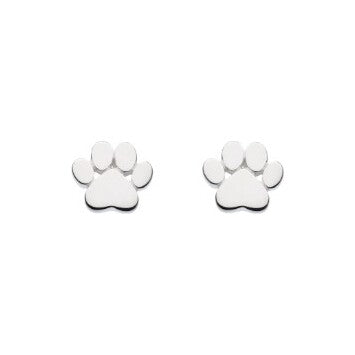 Small Paw Print Stud Earrings