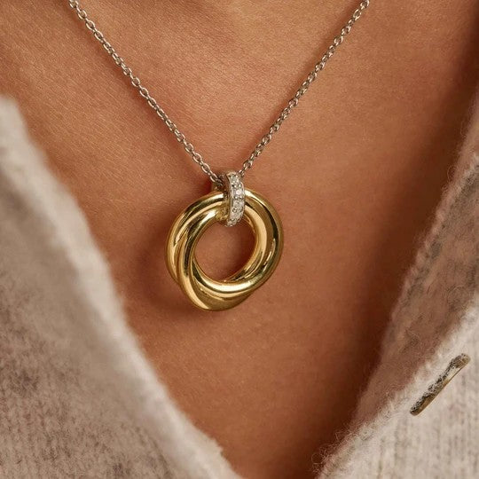Twisted Circle Gold Vermeil Necklace