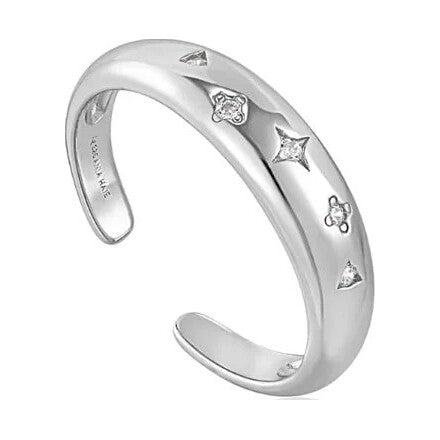 Ania Haie Scattered Stars Adjustable Silver Ring