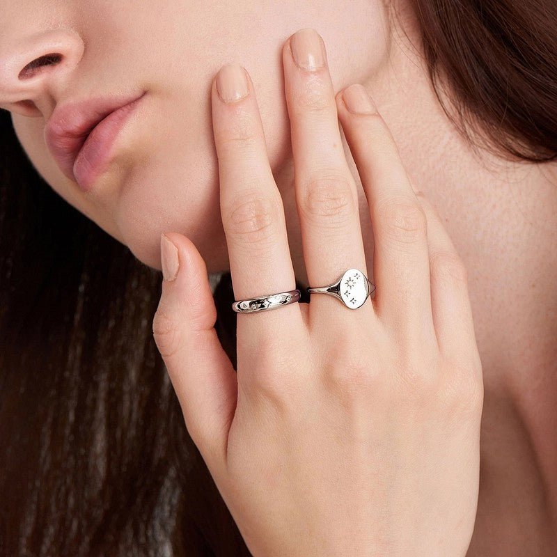 Ania Haie Scattered Stars Adjustable Silver Ring