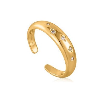 Gold Scattered Stars Adjustable Ring