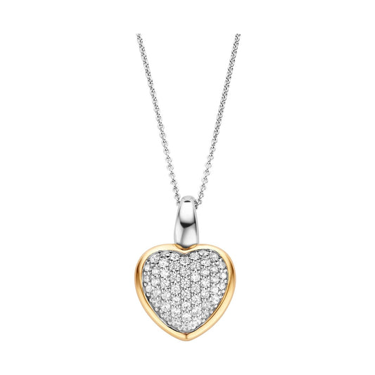 Zirconia Heart Necklace with pendant