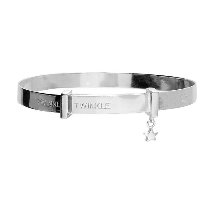 Sterling Silver Twinkle Twinkle Baby Bangle