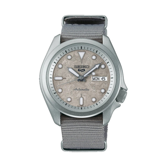 Seiko 5 Sports Cement Collection Men's Automatic Day Date Nylon Strap Watch SRPG63K1