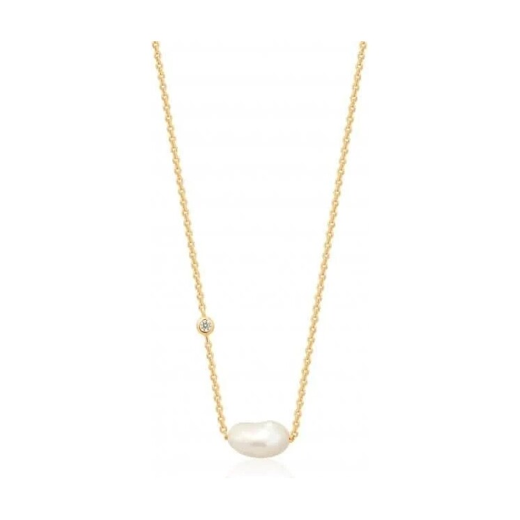 Gold Pearl Necklace