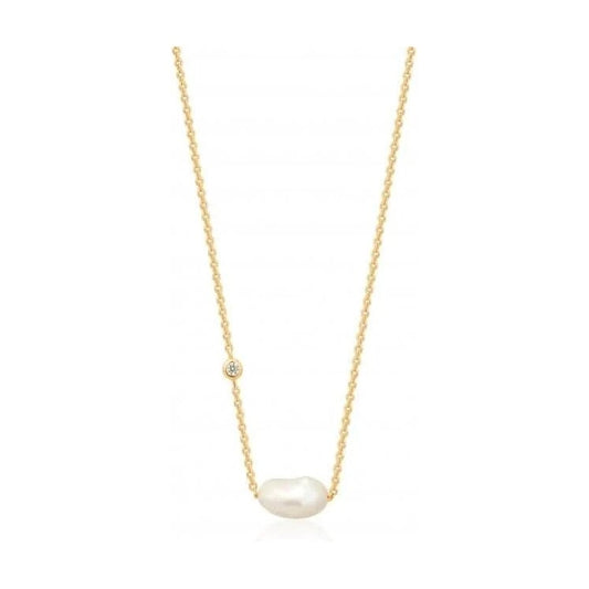 Gold Pearl Necklace
