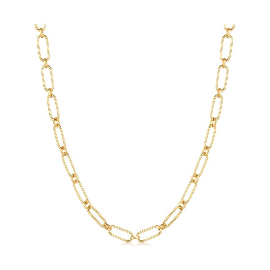 Gold Cable Connect Chunky Chain Necklace