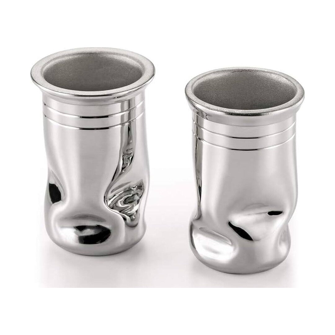 Royal Selangor Hand Finished Mallea Collection Pewter Shot Glass Pair -Ex-Display