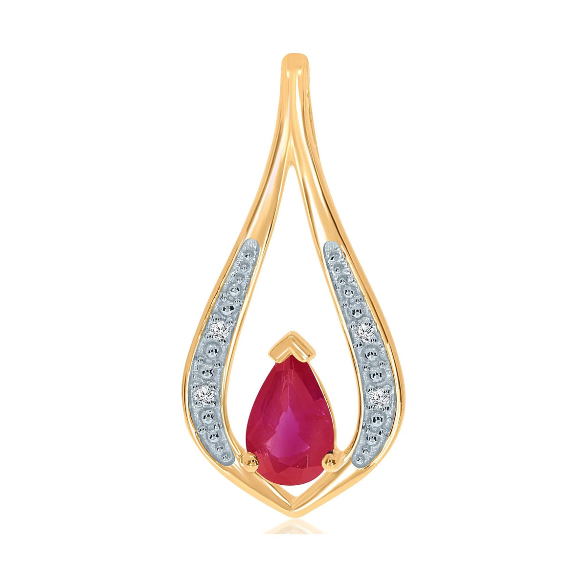 9ct Ruby and Diamond Pendant