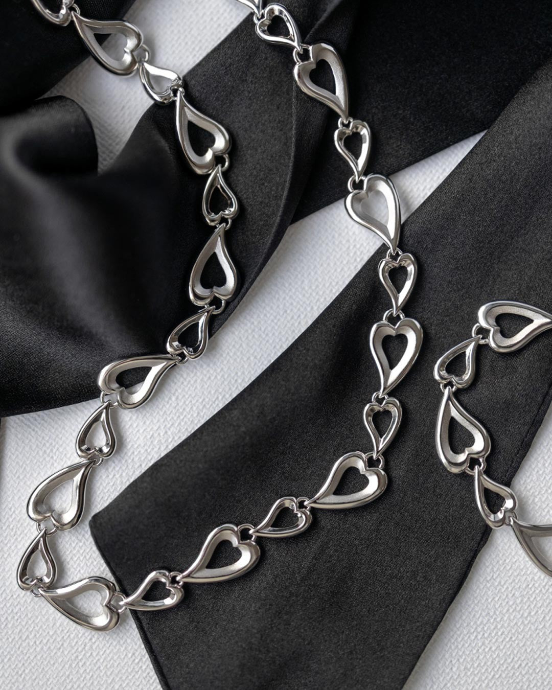 Desire Love Story Heart Multi-Link Slider Necklace