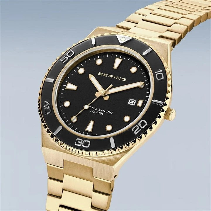 BERING 18940-732 Arctic Sailing Gold Plated Bracelet Watch