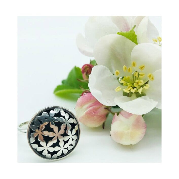 Silver blossom ring-ROSL