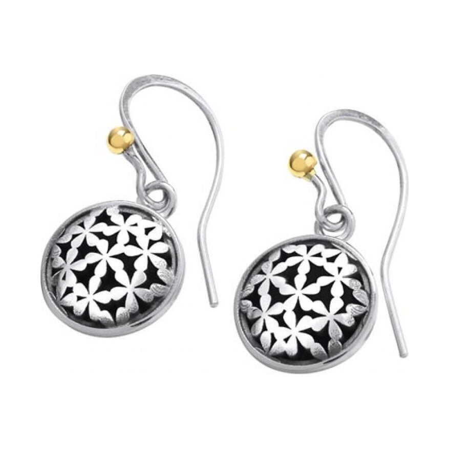 Silver blossom drop earrings