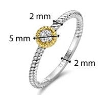TI SENTO Ring, size 54.