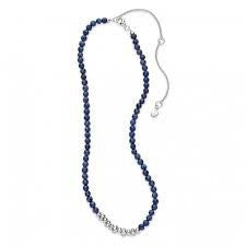 Coast Tumble Azure Lapis Lazuli Gemstone Beaded Necklace